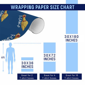 Funny F Caw F Chicken Toy Wrapping Paper Roll Poultry Humor TS11 Print Your Wear