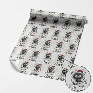 Funny F Caw F Christmas Crow Wrapping Paper Roll Santa Raven Xmas Holiday Snowflake TS11 Christmas Plaid Print Your Wear