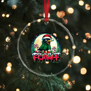Funny F Caw F Raven Joke Crystal Glass Ornament Holiday Gift TS12 Print Your Wear