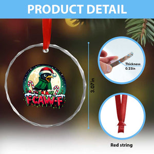 Funny F Caw F Raven Joke Crystal Glass Ornament Holiday Gift TS12 Print Your Wear
