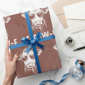 Funny F-Cow-F Cow Attitude Meme Wrapping Paper Roll Subtle Sass Farm Fresh Humor TS02 Mocha Print Your Wear