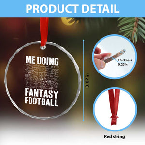Funny Fantasy Football Crystal Glass Ornament Draft Party Commish FFL Vintage Touchdown Season TS10 Print Your Wear