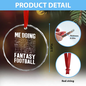 Funny Fantasy Football Crystal Glass Ornament Draft Party Commish FFL Vintage Touchdown Season TS10 Print Your Wear