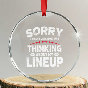 Funny Fantasy Football Player Crystal Glass Ornament Commissioner Draft Party TS10 Transparent Glass 3'' Circle Print Your Wear