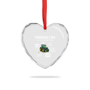 Funny Farmers Heart Crystal Glass Ornament Things I Do In My Spare Time TS14 Print Your Wear