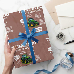 Funny Farmers Wrapping Paper Roll Things I Do In My Spare Time TS14 Mocha Print Your Wear