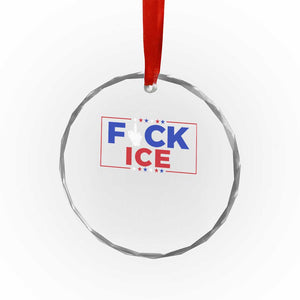 Funny Fck Ice Crystal Glass Ornament Immigration Activist Anti Deportation Middle Finger Graphic TS11 Print Your Wear