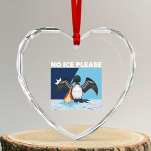 Funny Fire Breathing Loon Heart Crystal Glass Ornament No Ice Please TS12 Transparent Glass 3'' Heart Print Your Wear