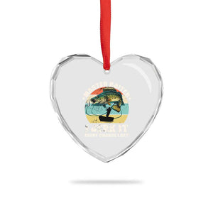Funny Fishing Master-Baiter Heart Crystal Glass Ornament Kayak Fishing Dad Grandpa Bass Fish Adult Humor TS02 Print Your Wear