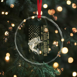 Funny Fishing Vintage Reel Cool Grandpa Crystal Glass Ornament Camo American Flag USA Bass Fish Fisherman TS10 Print Your Wear