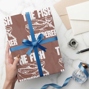 Funny Fishing Wrapping Paper Roll The Fish Whisperer Lake Life Gift For Fishermen Dads TS10 Mocha Print Your Wear