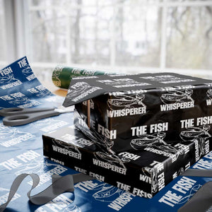 Funny Fishing Wrapping Paper Roll The Fish Whisperer Lake Life Gift For Fishermen Dads TS10 Black Print Your Wear