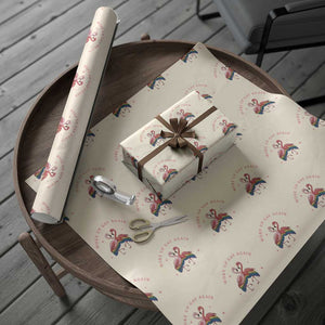 Funny Flamingos Woke Up Gay Again Wrapping Paper Roll Gift For Queer Bird Lovers TS12 Beige Print Your Wear