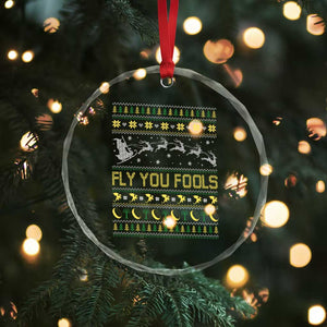Funny Fly You Fools Christmas Crystal Glass Ornament Fantasy Movie Xmas Wizard Santa TS11 Print Your Wear