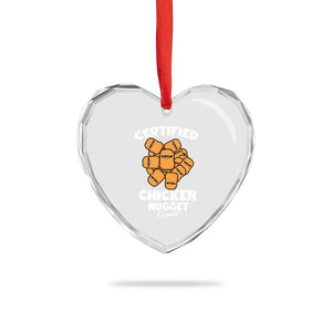 Funny Food Lover Gift Heart Crystal Glass Ornament Certified Chicken Nugget Expert TS12 Print Your Wear