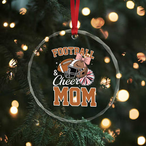 Funny Football And Cheer Mom Quote Crystal Glass Ornament Sports Season Gift TS12 Print Your Wear