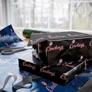 Funny Football Fan Gift Wrapping Paper Roll This Girl Loves Her Cowboys TS12 Black Print Your Wear