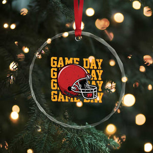 Funny Football Helmet Crystal Glass Ornament Game Day Sport Lover Gift TS12 Print Your Wear
