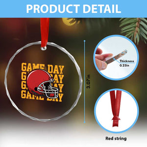 Funny Football Helmet Crystal Glass Ornament Game Day Sport Lover Gift TS12 Print Your Wear