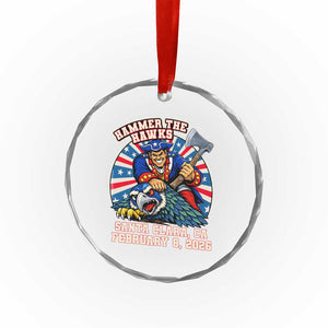 Funny Football Rivarly Crystal Glass Ornament Hammer The Hawk New England Minutemen Championship TS11 Print Your Wear