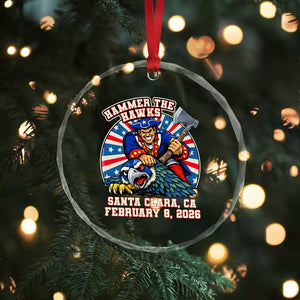 Funny Football Rivarly Crystal Glass Ornament Hammer The Hawk New England Minutemen Championship TS11 Print Your Wear
