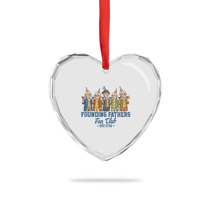 Funny Founding Fathers Fan Club Heart Crystal Glass Ornament American History Lovers TS12 Print Your Wear