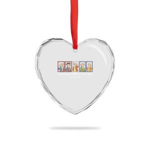 Funny Founding Fathers Fan Club Patriotic History Heart Crystal Glass Ornament TS12 Print Your Wear