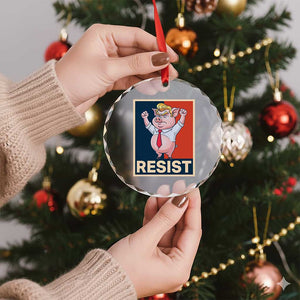 Funny Freedom Pig Resistance Movement Political Satire Meme Gift Crystal Glass Ornament - Print Your Wear