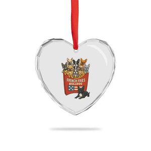 Funny French Fries Bulldog Heart Crystal Glass Ornament Dog Lover Gift TS12 Print Your Wear