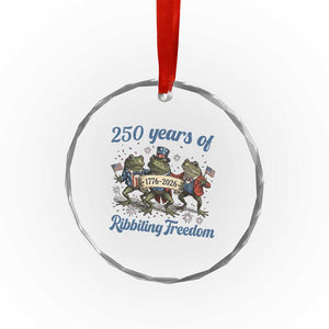 Funny Frog 250 Years Of Ribbiting Freedom Crystal Glass Ornament TS12 Print Your Wear