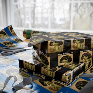 Funny Frog Bob Haircut Rage Consumes Me Wrapping Paper Roll Renaissance Painting Meme