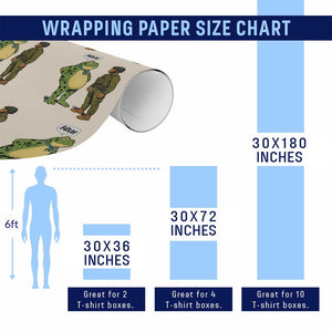 Funny Frog Bruh Resist Meme Wrapping Paper Roll Free Portland Oregon Political Satire TS02 Print Your Wear