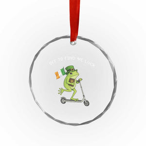 Funny Frog Christian St Patricks Day Crystal Glass Ornament Off To Find Me Lucky TS14 Print Your Wear