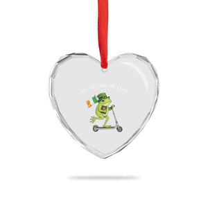 Funny Frog Christian St Patricks Day Heart Crystal Glass Ornament Off To Find Me Lucky TS14 Print Your Wear