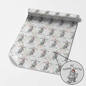 Funny Frog Christmas Wrapping Paper Roll My Tummy Hurts And I Hate Trump TS14 Christmas Plaid Print Your Wear