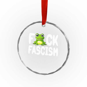 Funny Frog Fck Fascism Crystal Glass Ornament Resist Protest Human Rights TS02 Print Your Wear
