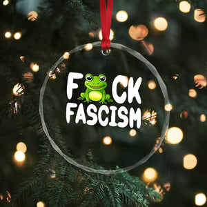 Funny Frog Fck Fascism Crystal Glass Ornament Resist Protest Human Rights TS02 Print Your Wear