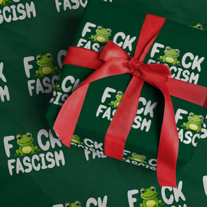 Funny Frog Fck Fascism Wrapping Paper Roll Resist Protest Human Rights TS02 Green Print Your Wear