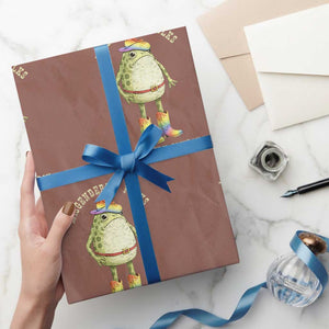 Funny Frog LGBTQ Wrapping Paper Roll Misgenderin Folks Aint Very Cowboy Pride Rainbow TS10 Mocha Print Your Wear