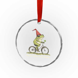 Funny Frog St Patricks Day Crystal Glass Ornament Off To Commit Irish Foolery Four Leaf Clover TS11 Print Your Wear