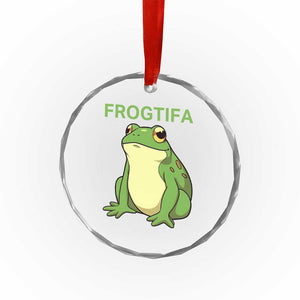 Funny Frogtifa Crystal Glass Ornament Resist Frog Protest Against Fascism TS02 Print Your Wear