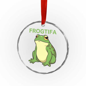 Funny Frogtifa Crystal Glass Ornament Resist Frog Protest Against Fascism TS02 Print Your Wear