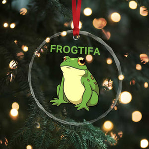 Funny Frogtifa Crystal Glass Ornament Resist Frog Protest Against Fascism TS02 Print Your Wear