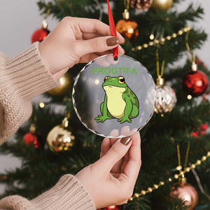 Funny Frogtifa Crystal Glass Ornament Resist Frog Protest Against Fascism TS02 Print Your Wear