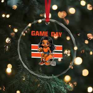 Funny Game Day Cute Girl Crystal Glass Ornament Midwest Football Player Gift TS12 Print Your Wear