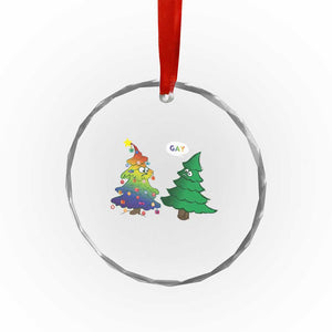 Funny Gay Xmas Crystal Glass Ornament Rainbow Christmas Tree LGBT TS09 Print Your Wear