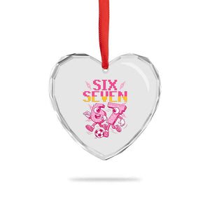 Funny Gen Z Alpha Gift Heart Crystal Glass Ornament Six Seven Meme Soccer Lover TS12 Print Your Wear