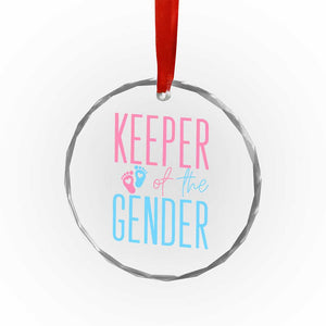 Funny Gender Reveal Party Crystal Glass Ornament Keeper Of The Gender TS12 Print Your Wear