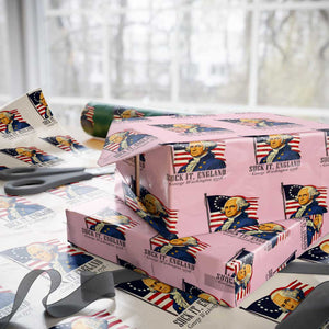 Funny George Washington 1776 Wrapping Paper Roll 4th July Suck-It England TS14 Light Pink Print Your Wear