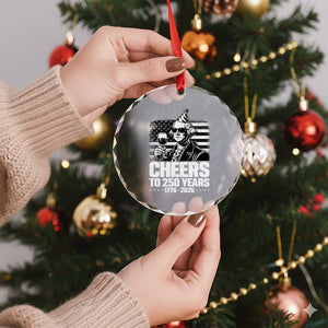 Funny George Washington Cheers To 250 Years Crystal Glass Ornament TS12 Print Your Wear
